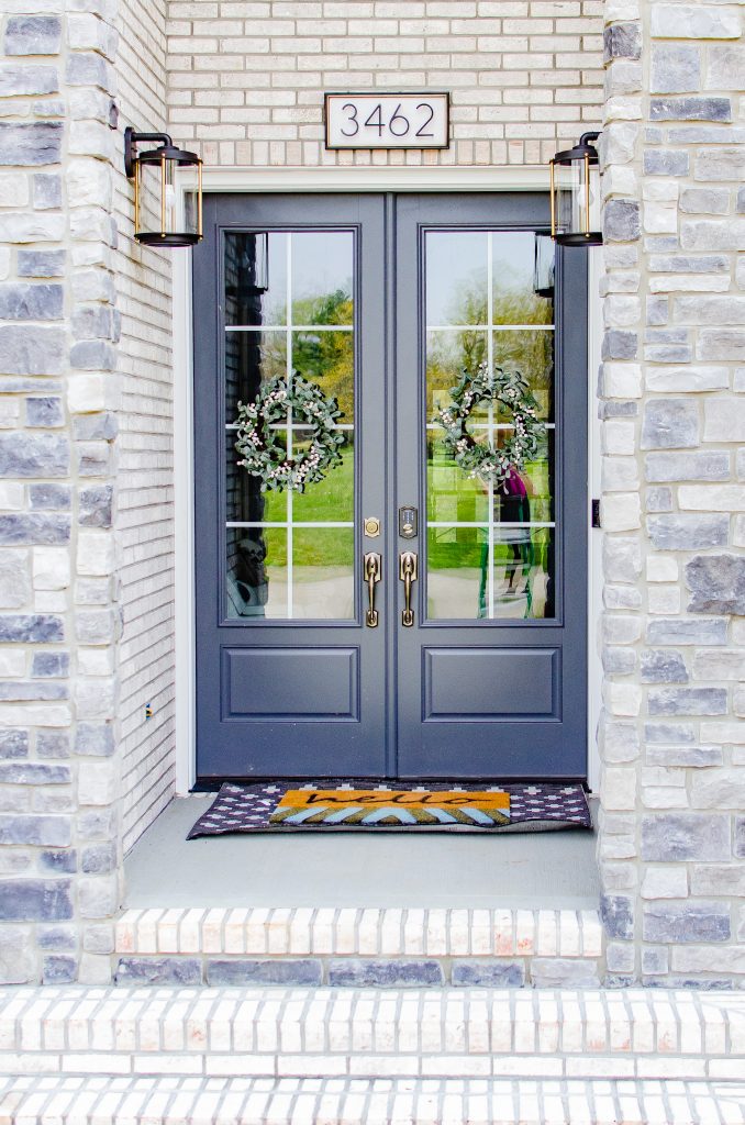 Double French Front Door Modern Boho Chic Entry