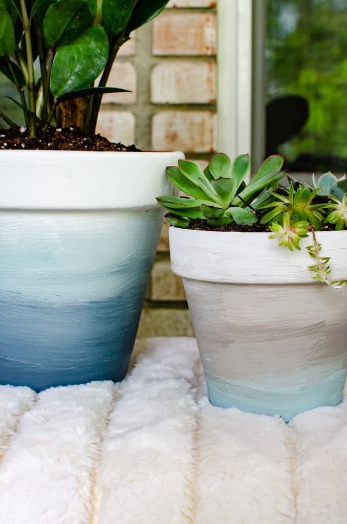 Easy Ombre DIY Painted Terracotta Pots Haute House Love