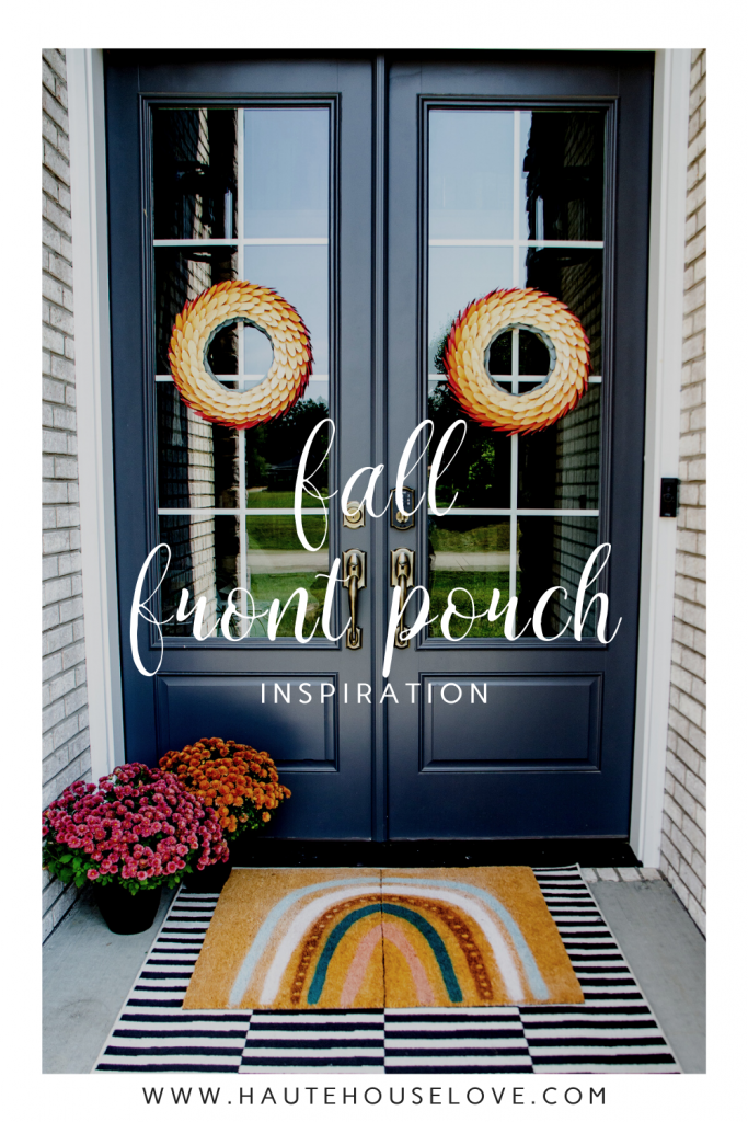 Fall Front Porch with Doormat