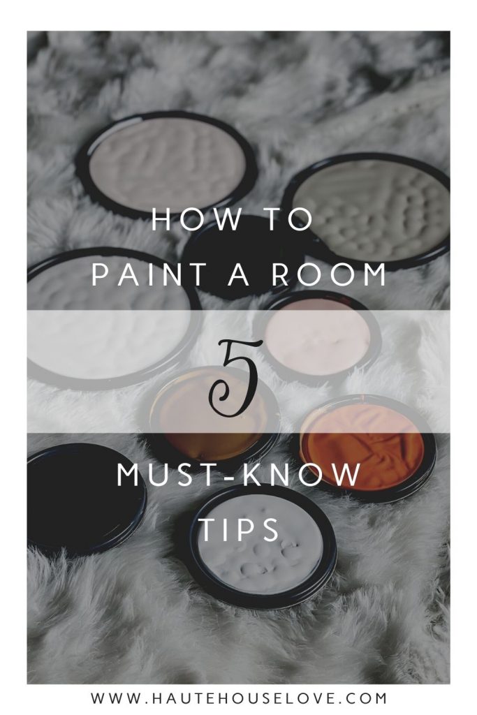 How To Paint a Room 5 Must-Know Tips Graphic with paint can lids 