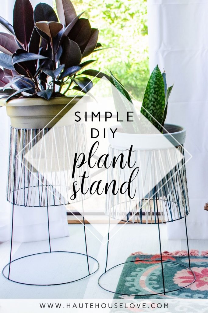 diy plant stand image with plant stands and house plants on porch