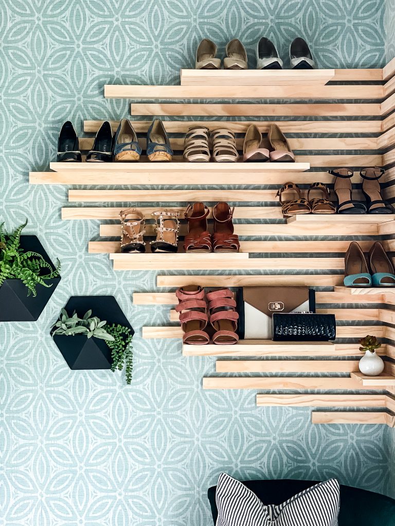 How to Make a DIY Slat Wall Shoe Rack in 5 Simple Steps - Haute House Love