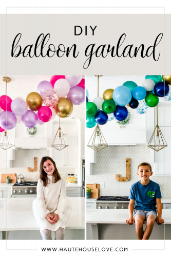 How to Make a Simple DIY birthday Balloon Garland - Haute House Love