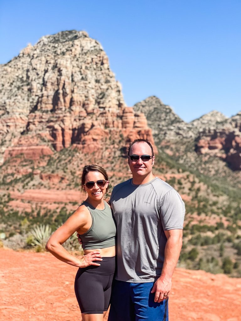 Kera Jeffers and her husband on a mountain in Sedona, Arizona | Found on HauteHouseLove.com