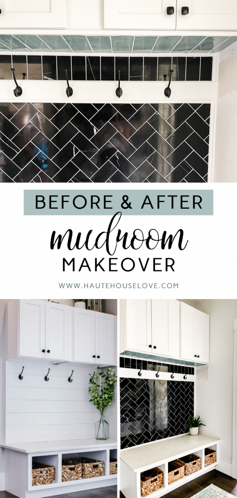 Before & After Mudroom Makeover on HauteHouseLove.com