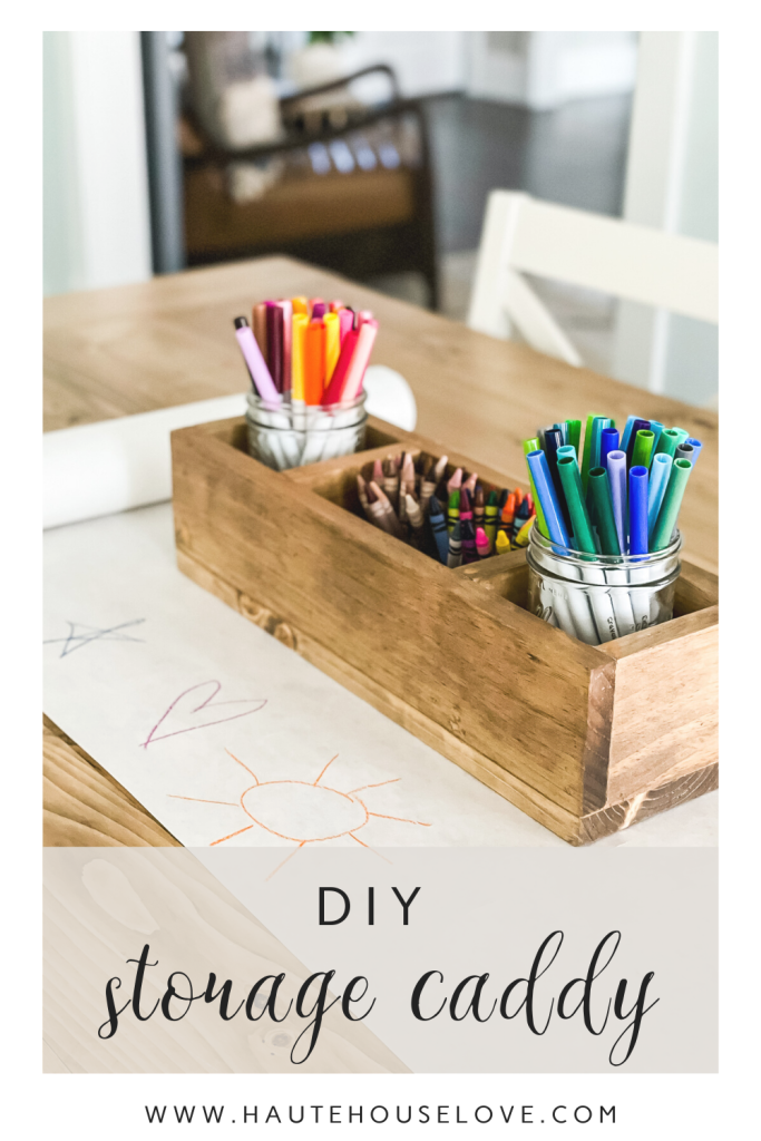 How To Build a DIY Storage Caddy in 5 Easy Steps | HauteHouseLove.com