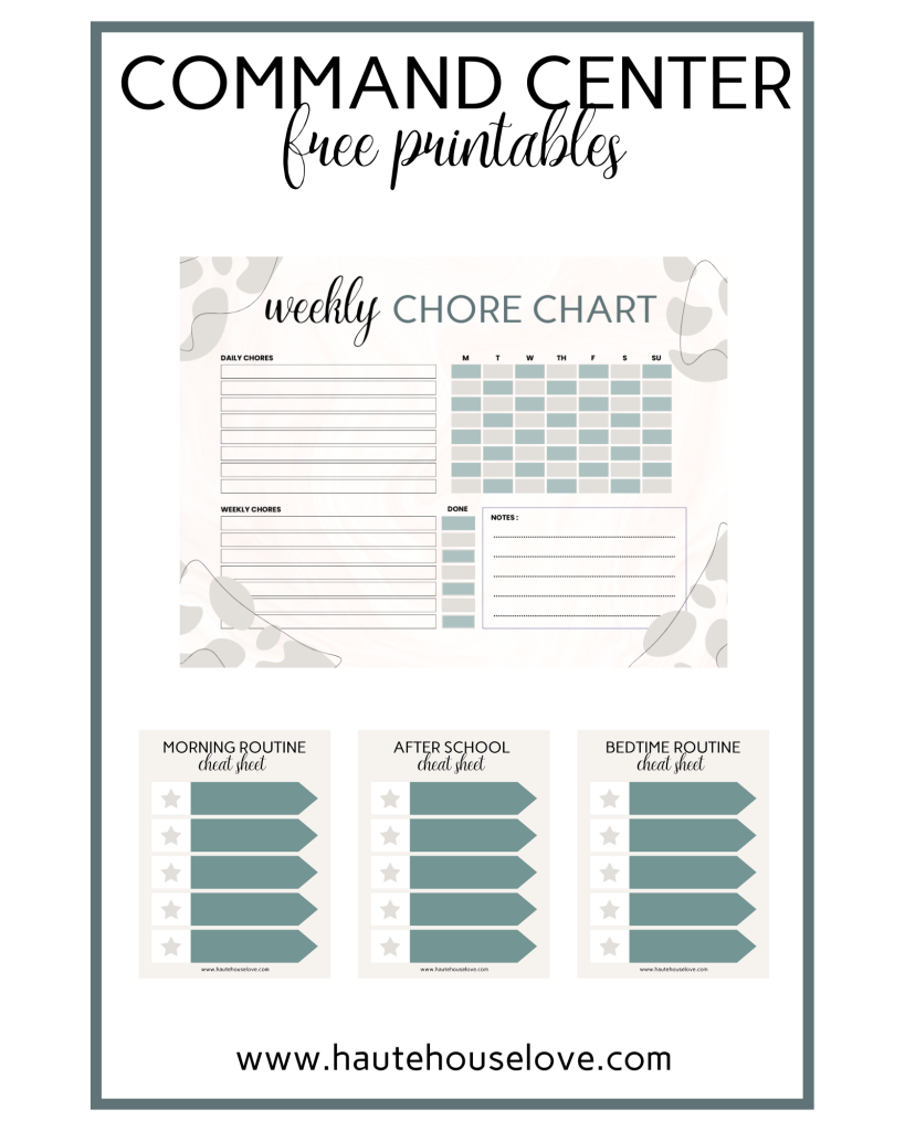 Command center free printables