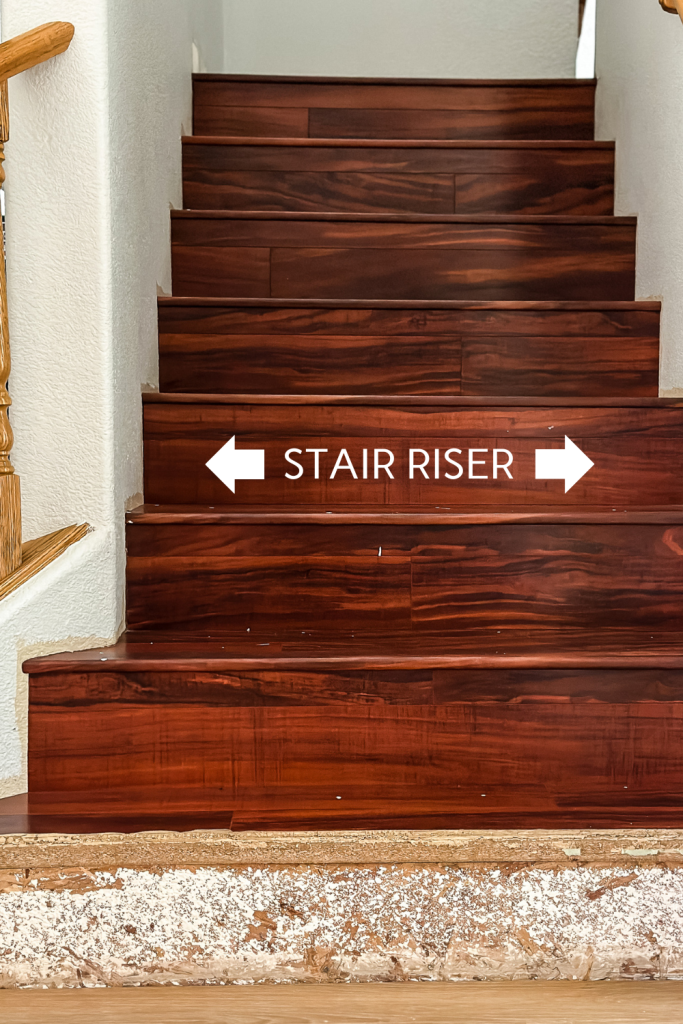 showing what a stair riser is