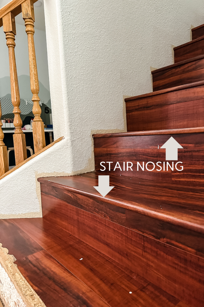 Showing what Stair nosing is